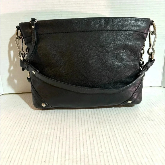 Coach black leather shoulder bag - Picture 1 of 6